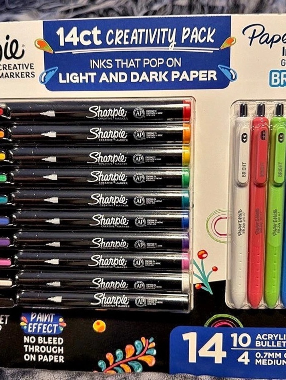 Sharpie Creative Markers 14ct Creativity Pack with Paper Mate InkJoy Gel Pens